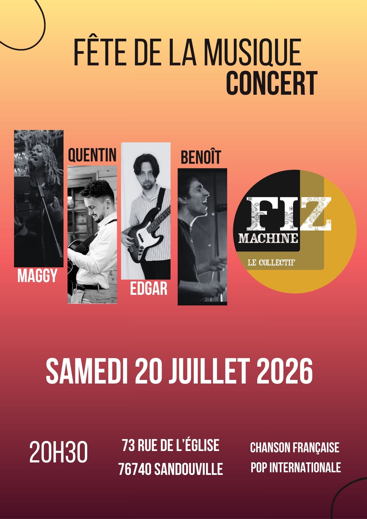 LIVE MUSIC Flyer A4 - Fiz'Machine